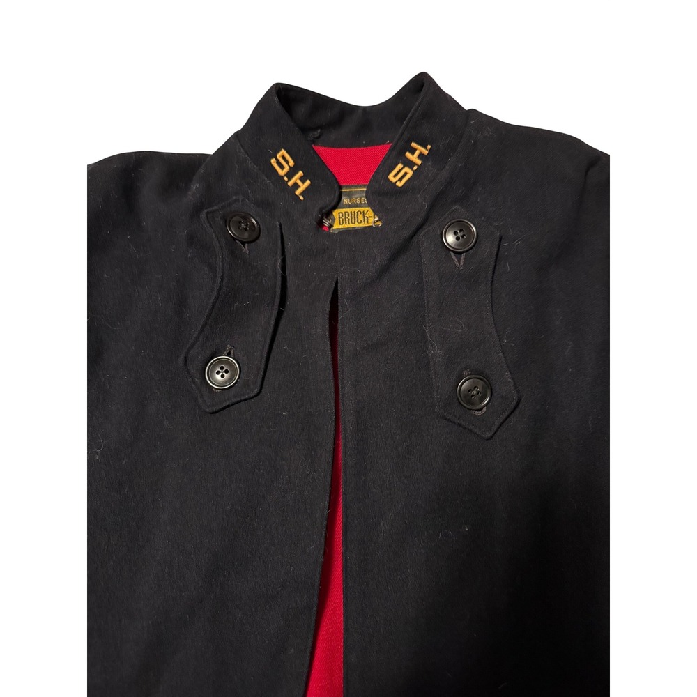 Vtg SH Bruck Curtis L.A. Nurses Wool Navy Red Cape uniform 40's 50's costume EUC - Picture 3 of 6